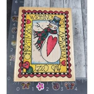 Rubber Stampede Wishing Warm Cozy Christmas A1440G Rubber Stamp Wood #B3